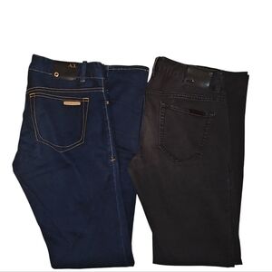 AX Women's Blue and Black Jeggins